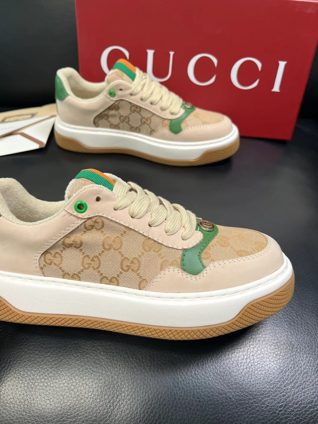 Men's shoes 💰780 Gucci high quality top crafts Gucci counter new original factory configuration, imported cowhide fabric from Italy, imported cowhide lining, breathable and comfortable, sole: original factory special supply original sole super comfortable, original factory and single goods, welcome to compare, code number 38-44 (customized 45)